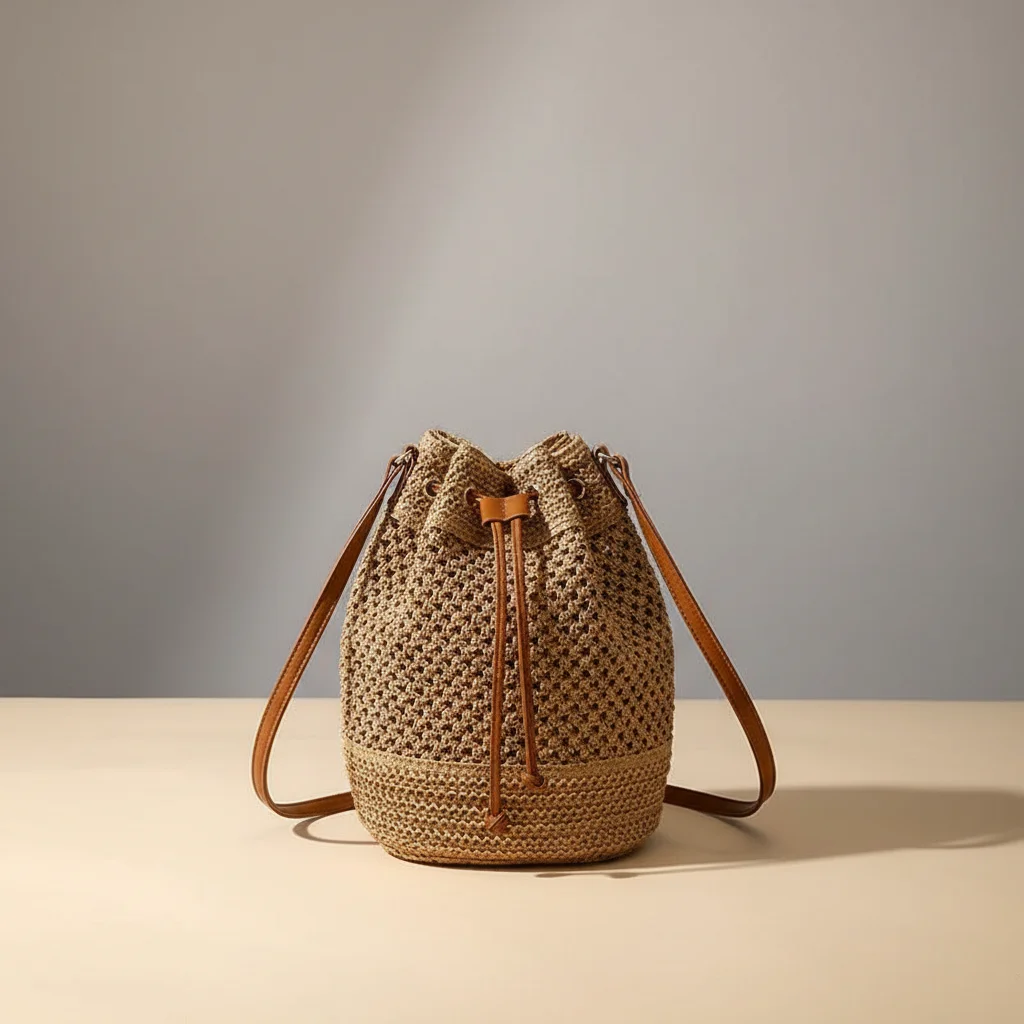 Sac tressé paille femme style bohème - Vue 23 - sac tressé