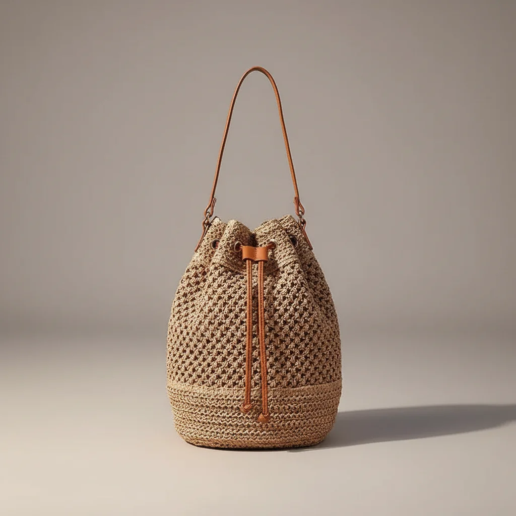 Sac tressé paille femme style bohème - Vue 27 - sac tressé