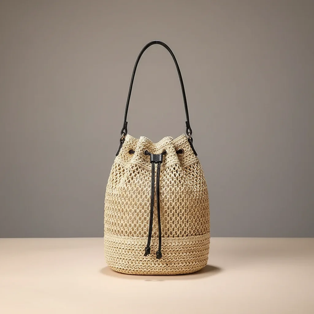 Sac tressé paille femme style bohème - Vue 29 - sac tressé