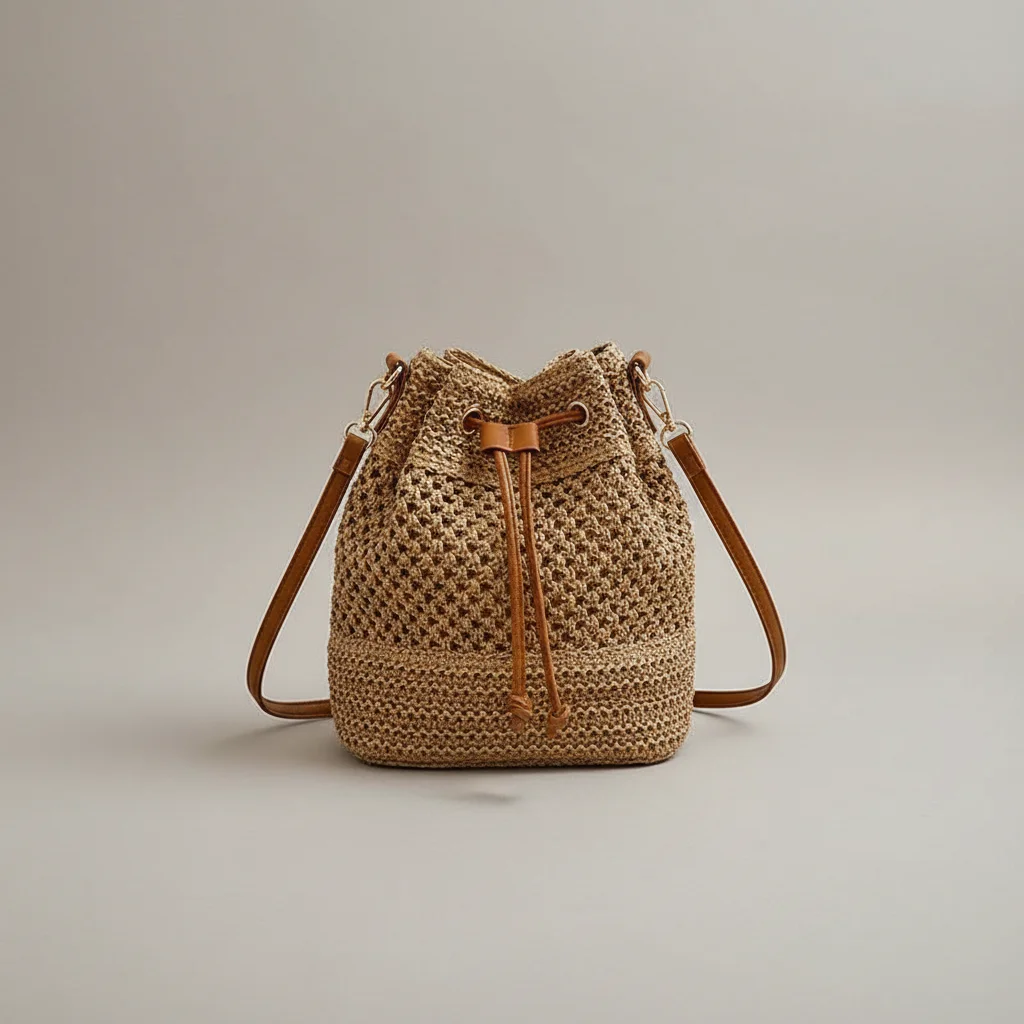 Sac tressé paille femme style bohème - Vue 31 - sac tressé
