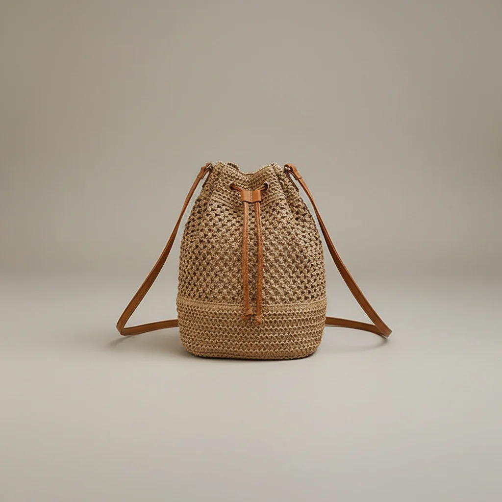Sac tressé paille femme style bohème - Vue 32 - sac tressé