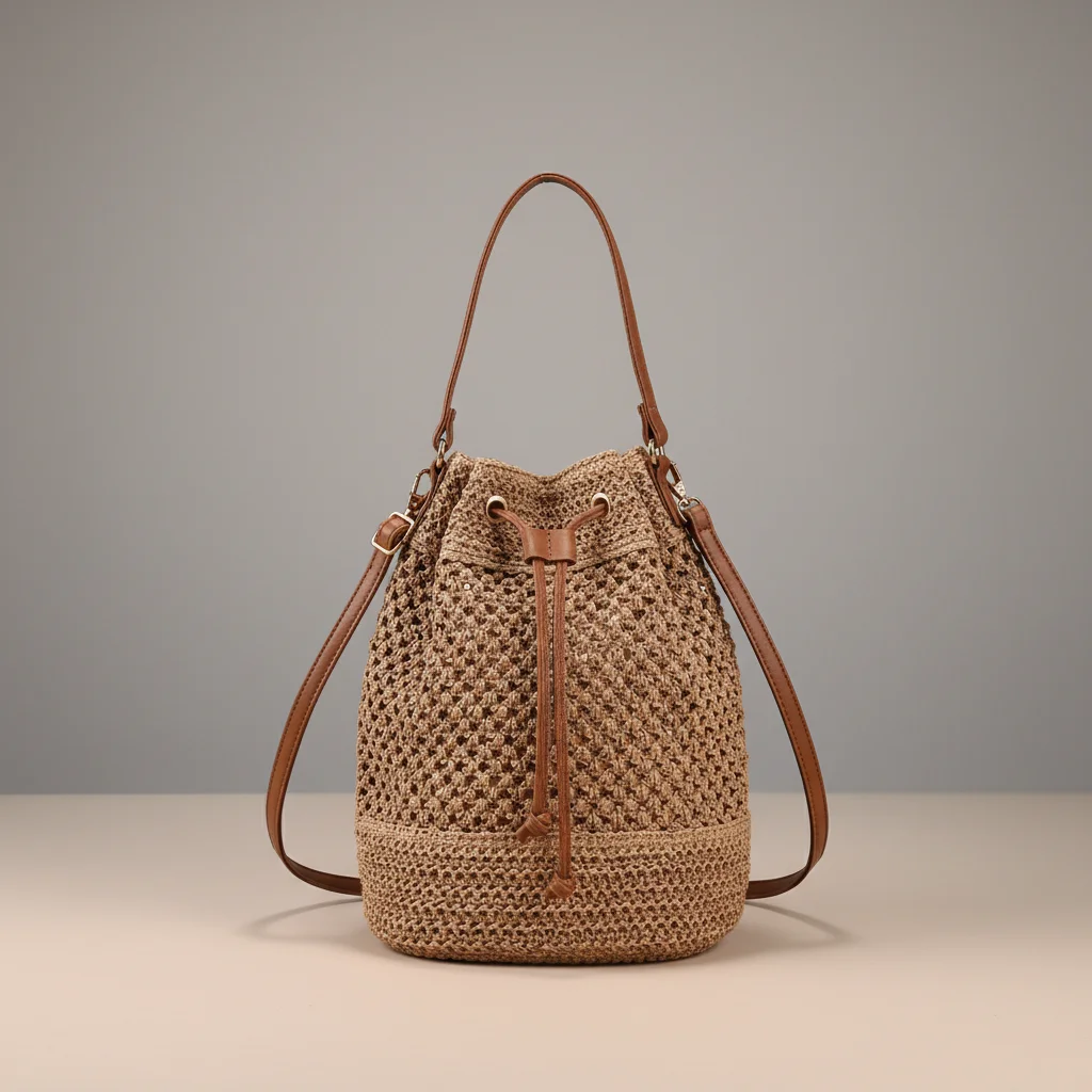 Sac tressé paille femme style bohème - Vue 35 - sac tressé