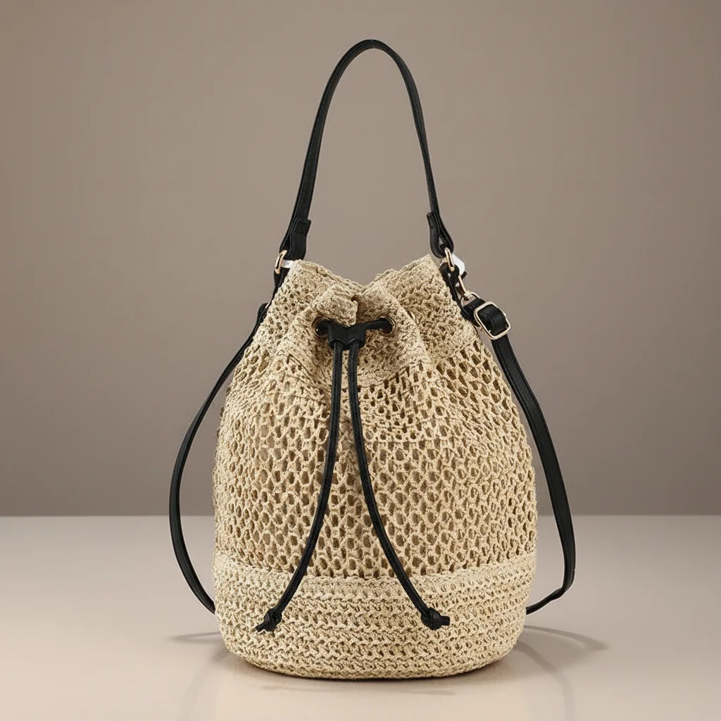 Sac tressé paille femme style bohème - Vue 37 - sac tressé