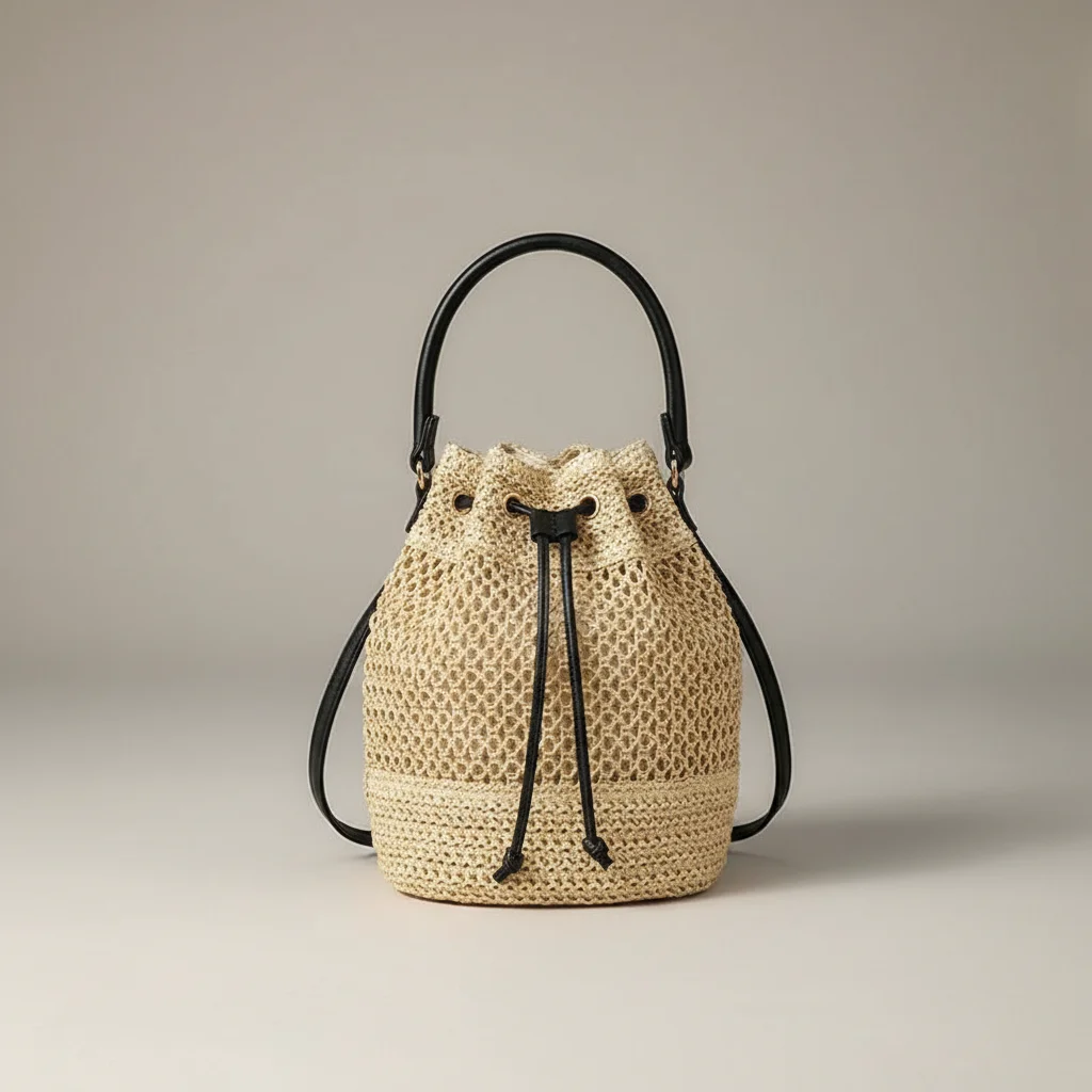 Sac tressé paille femme style bohème - Vue 38 - sac tressé