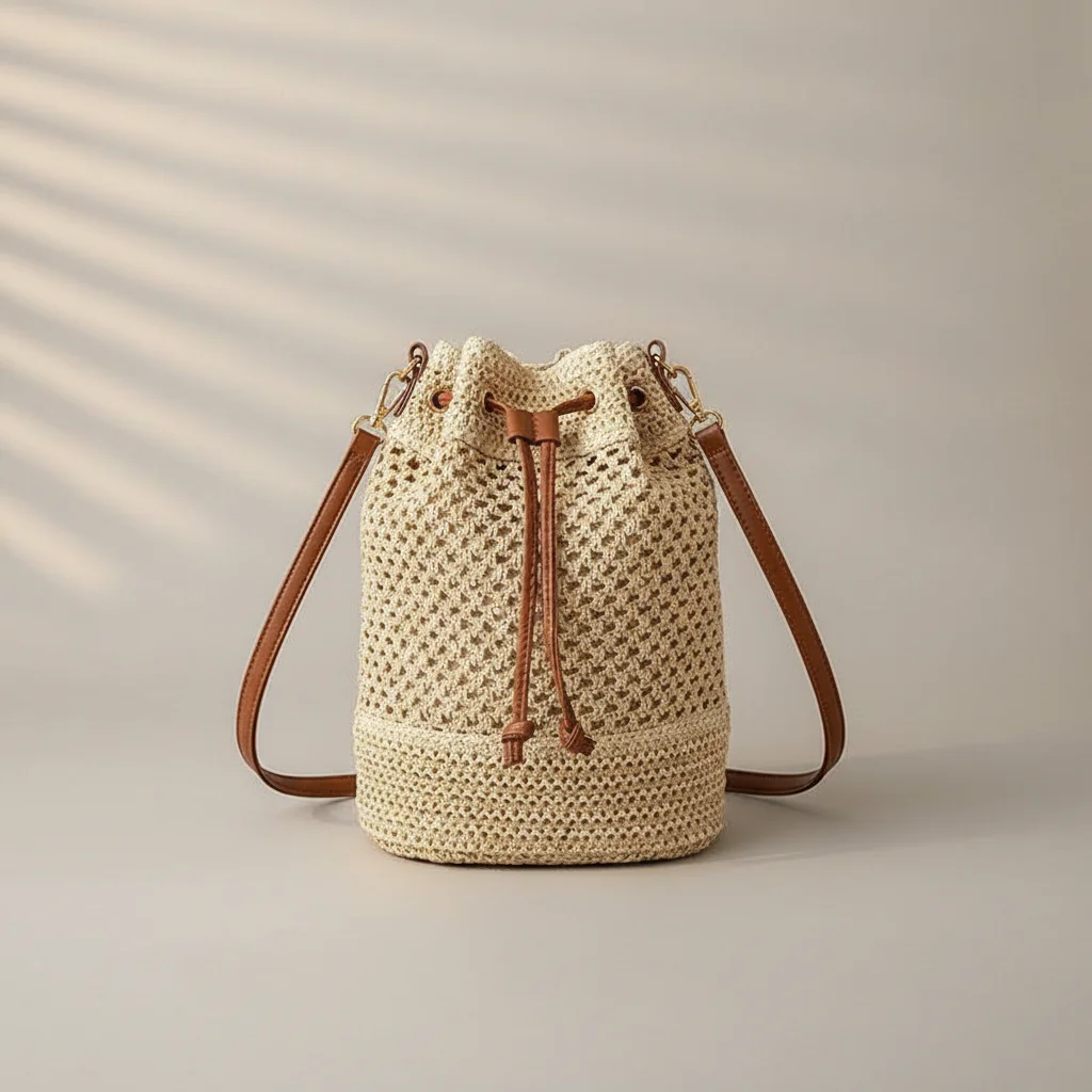 Sac tressé paille femme style bohème - Vue 39 - sac tressé
