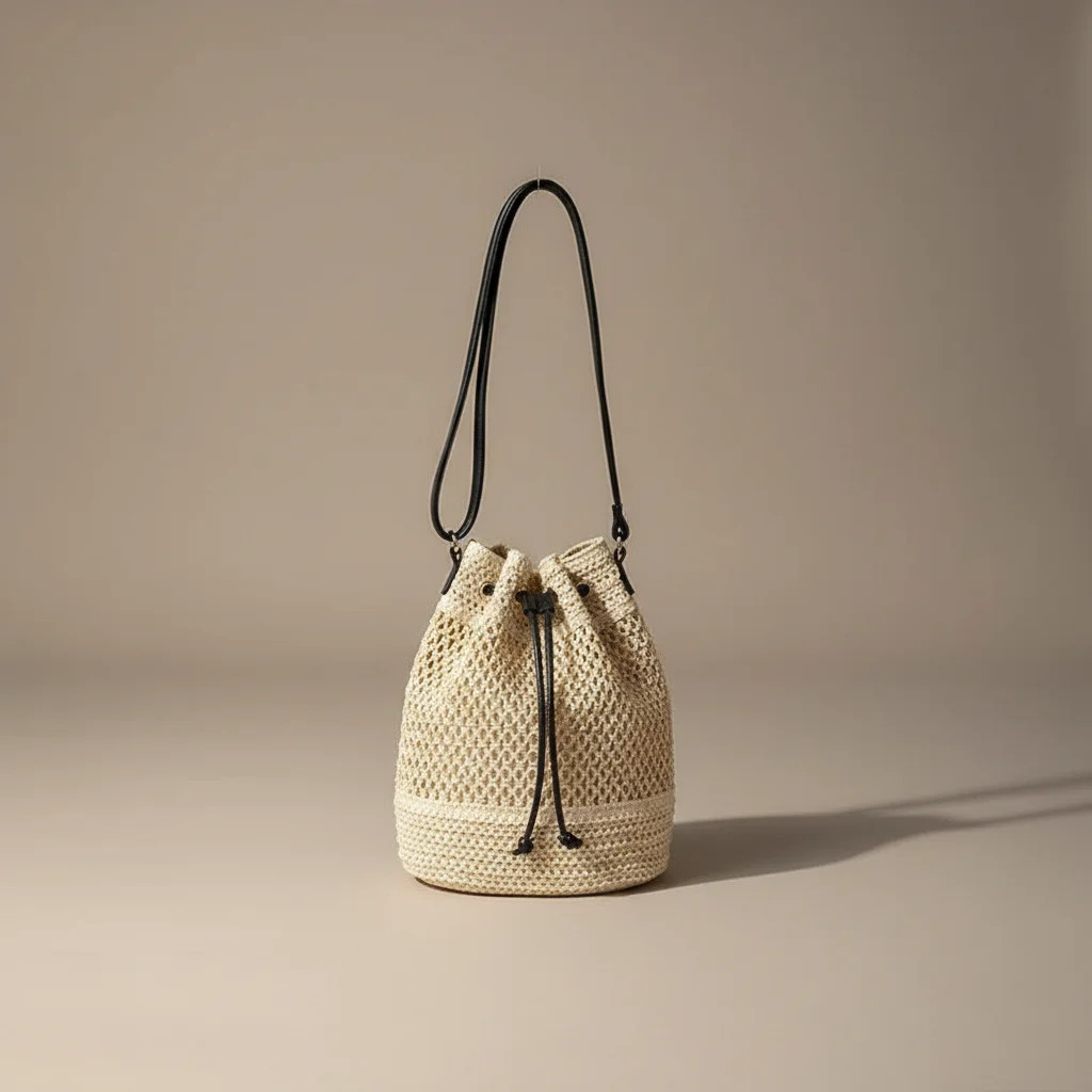 Sac tressé paille femme style bohème - Vue 6 - sac tressé