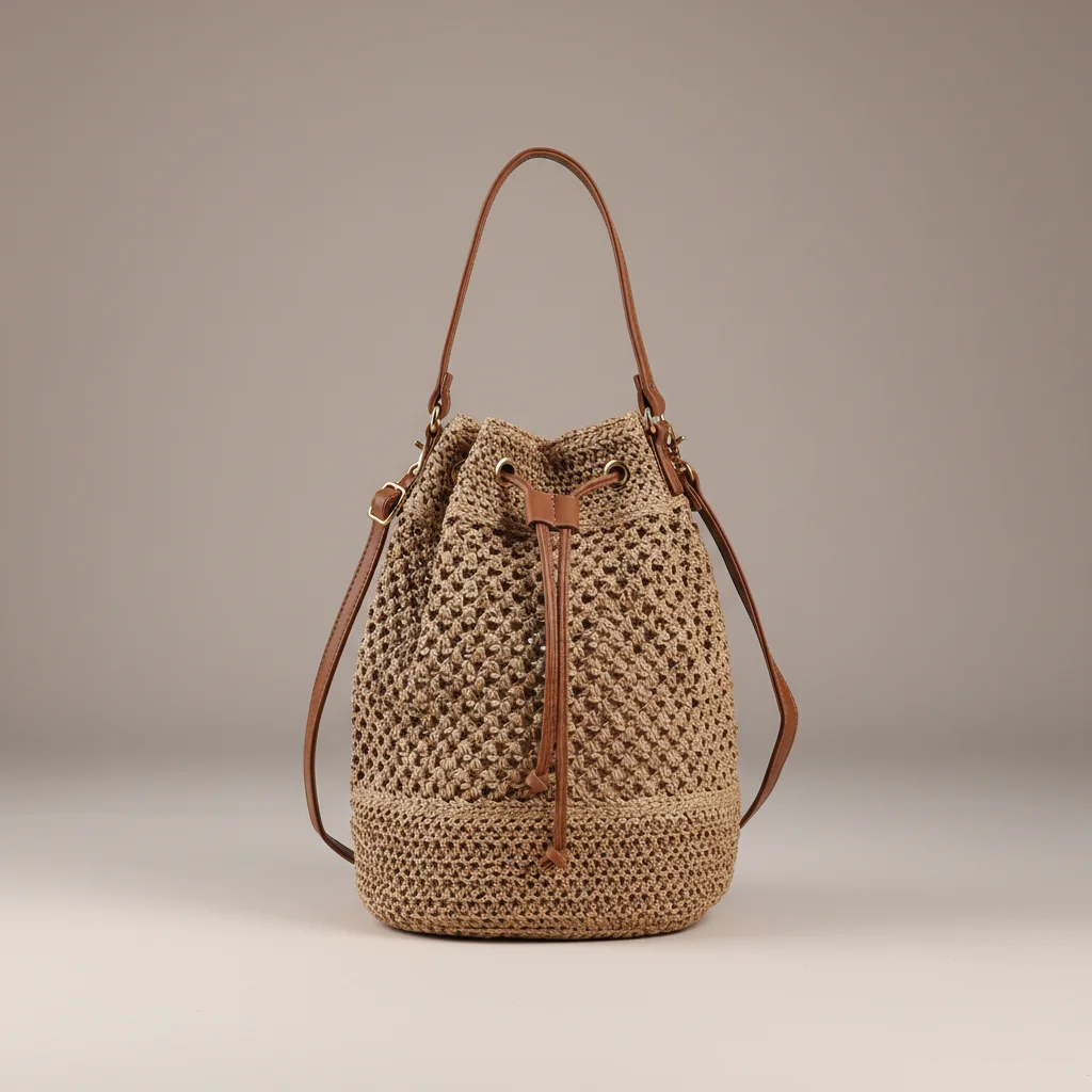 Sac tressé paille femme style bohème - Vue 9 - sac tressé