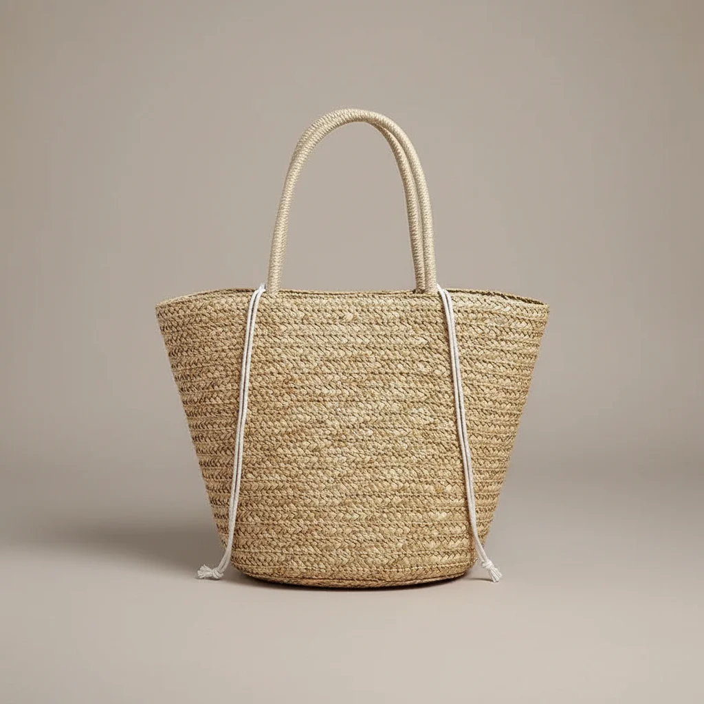 sac tressé paille femme style shopper - Vue 12 - sac tressé