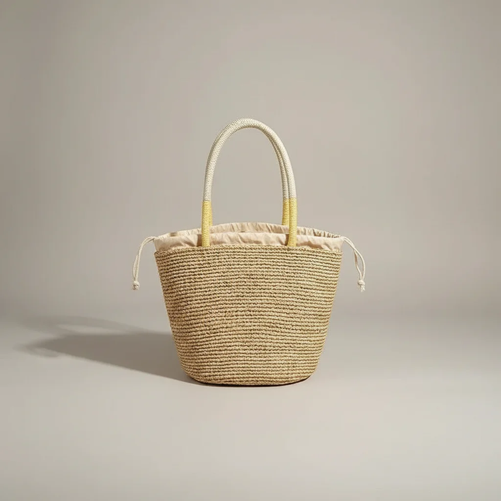 sac tressé paille femme style shopper - Vue 16 - sac tressé