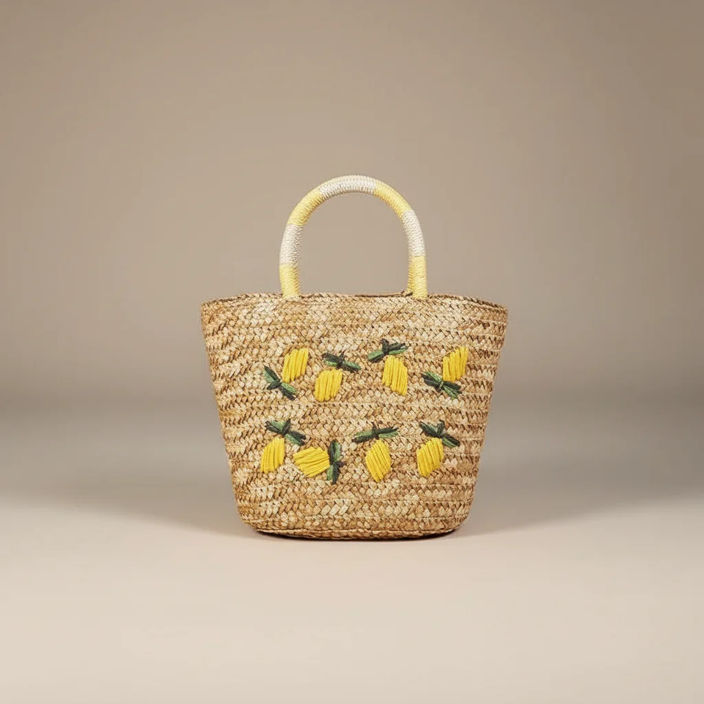 sac tressé paille femme style shopper - Vue 20 - sac tressé