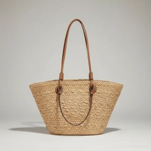 Sac tressé papier femme plage - Vue 1 - sac tressé