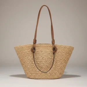 Sac tressé papier femme plage - Vue 2 - sac tressé