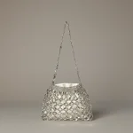 sac tressé perles femme soirée originale - Vue 1 - sac tressé