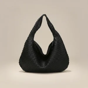 Sac tressé porté épaule simili cuir 15 pouces - Vue 1 - sac tressé