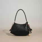 Sac tressé simili cuir élégant vintage - Vue 1 - sac tressé