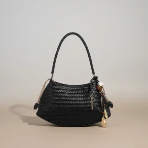 Sac tressé simili cuir élégant vintage - Vue 1 - sac tressé