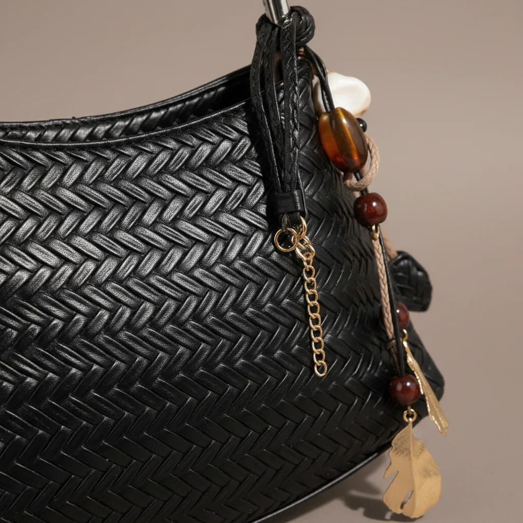 Sac tressé simili cuir élégant vintage - Vue 4 - sac tressé