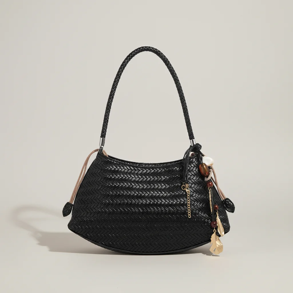 Sac tressé simili cuir élégant vintage - Vue 6 - sac tressé