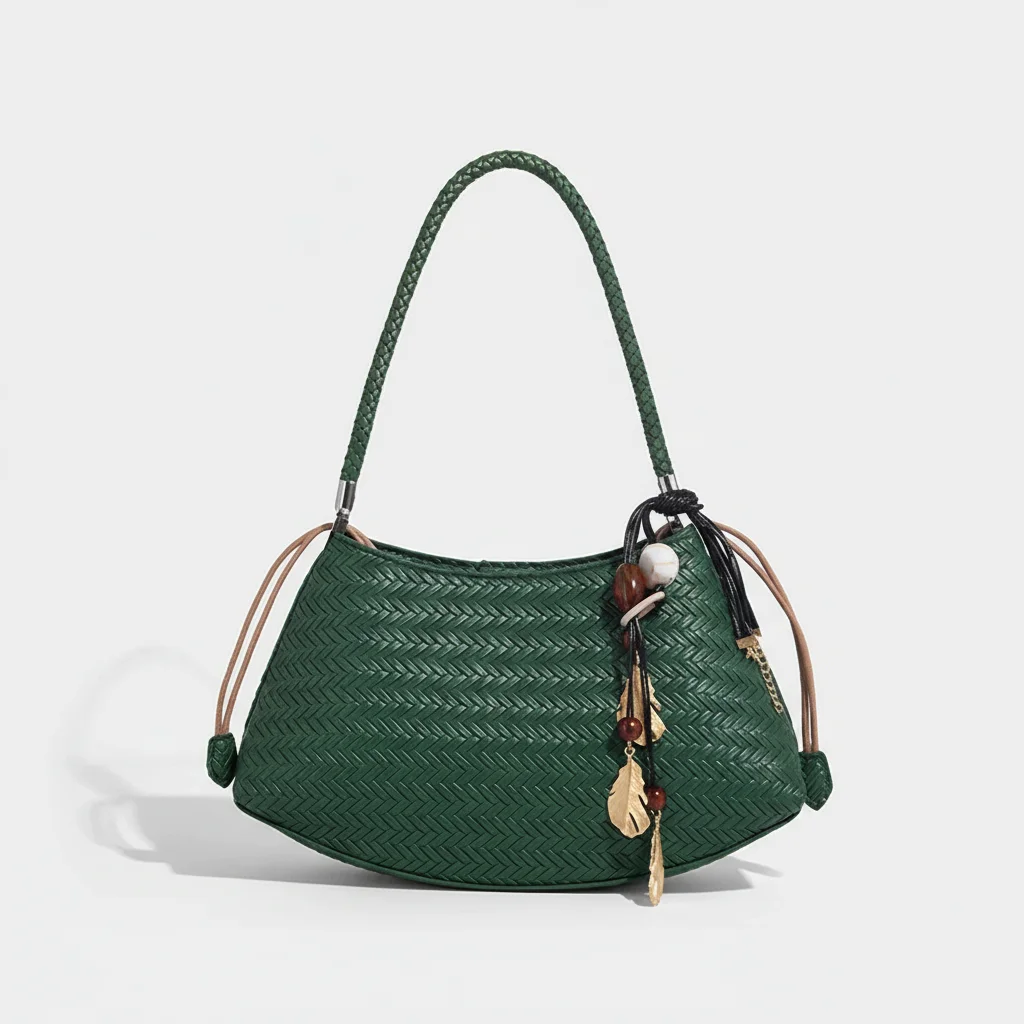 Sac tressé simili cuir élégant vintage - Vue 7 - sac tressé