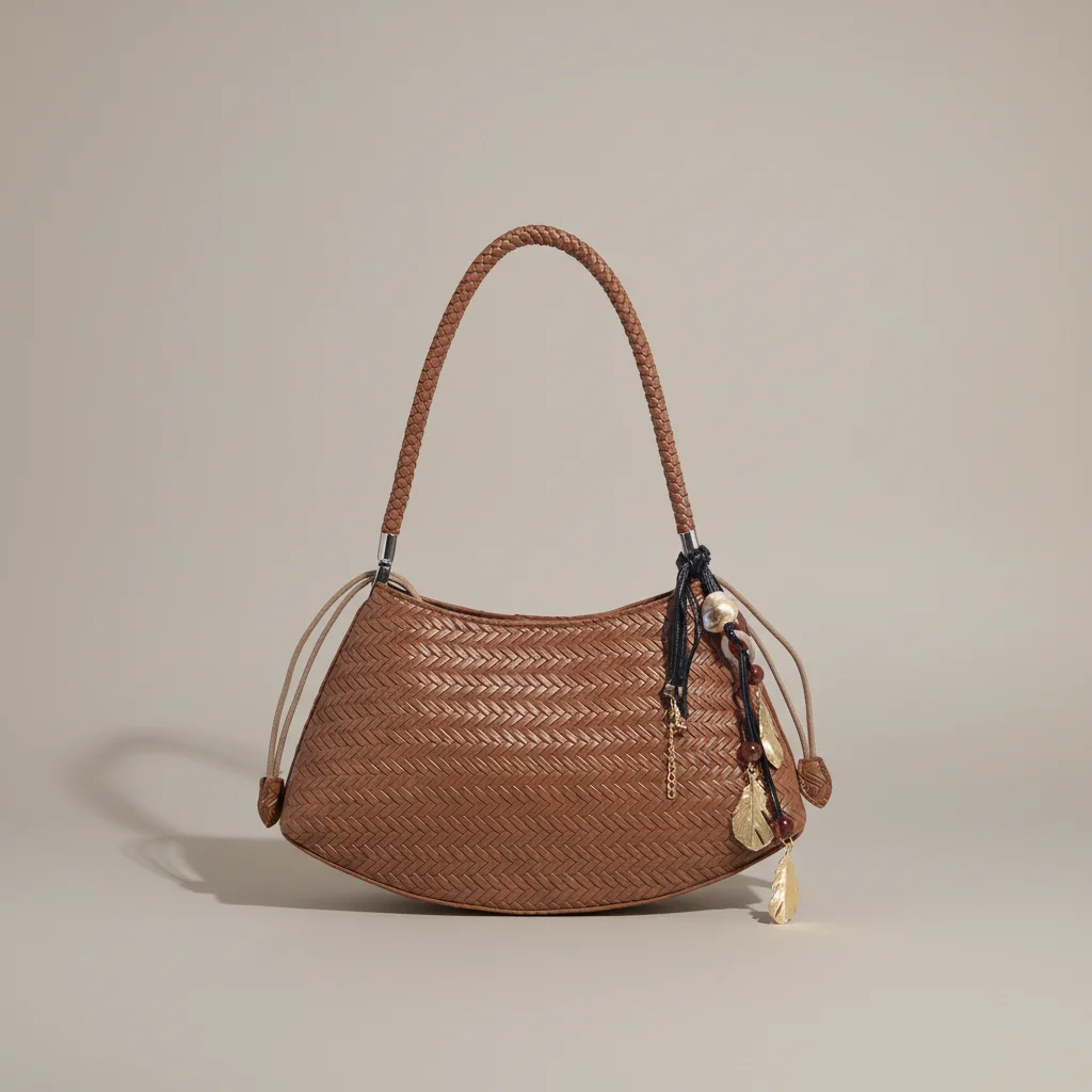 Sac tressé simili cuir élégant vintage - Vue 9 - sac tressé