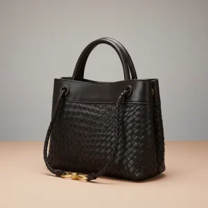sac tressé simili cuir structuré - Vue 1 - sac tressé